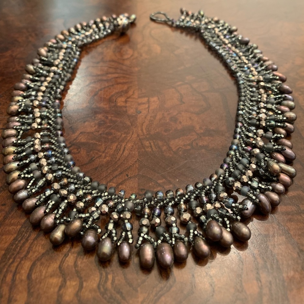 Native American Inspired Hand Beaded Necklace